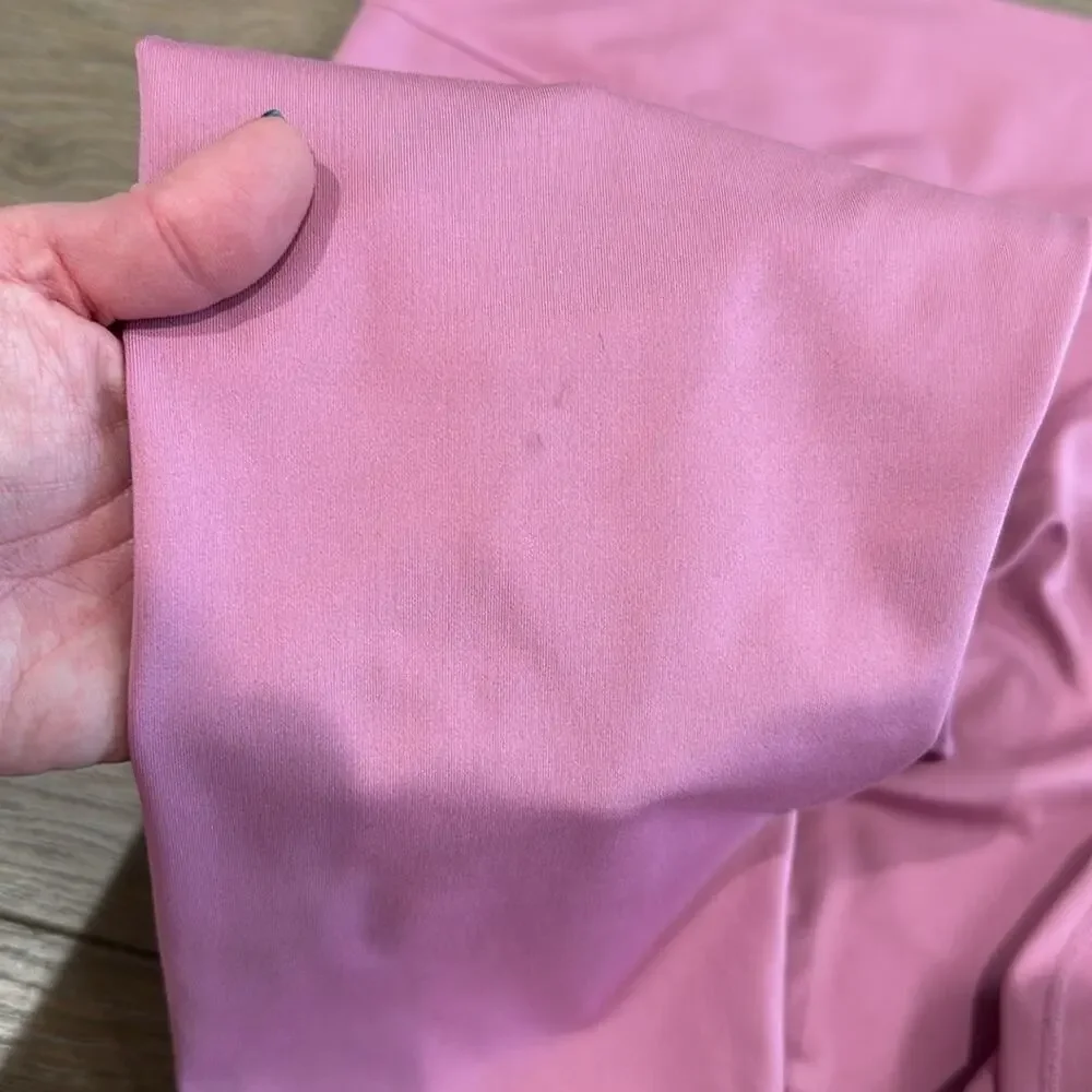 NIKE Pink One Luxe Crop 7/8 Tight Gym Workout Running Active Leggings Size Large